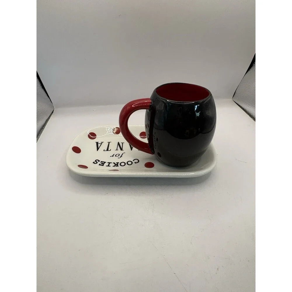 MAGENTA “Cookies For Santa” Plate And Penguin Mug